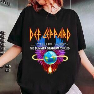 Def Leppard Journey Summer Stadium Rock Band Music Concert Tour Fan T-Shirt